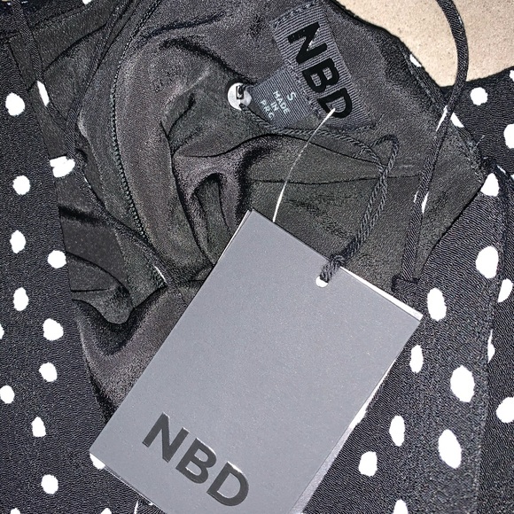 New NBD Revolve rolling stone polka dot dress SZ S - Picture 5 of 8